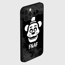 Чехол для iPhone 12 Pro FNAF glitch на темном фоне, цвет: 3D-черный — фото 2