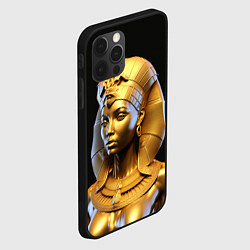 Чехол для iPhone 12 Pro Нейросеть - золотая египетская богиня, цвет: 3D-черный — фото 2