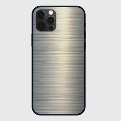 Чехол для iPhone 12 Pro Нержавейка - текстура, цвет: 3D-черный