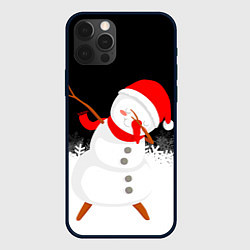 Чехол для iPhone 12 Pro Снеговик dab, цвет: 3D-черный