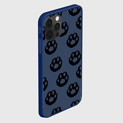 Чехол для iPhone 12 Pro Кошачьи лапки, цвет: 3D-тёмно-синий — фото 2