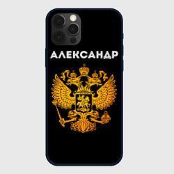 Чехол для iPhone 12 Pro Александр и зологой герб РФ, цвет: 3D-черный