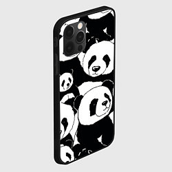 Чехол для iPhone 12 Pro С пандами паттерн, цвет: 3D-черный — фото 2