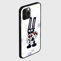 Чехол для iPhone 12 Pro Черный кролик c рулём, цвет: 3D-черный — фото 2