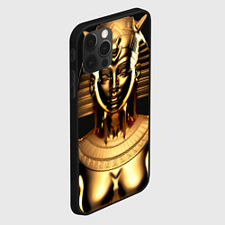 Чехол для iPhone 12 Pro Египетская царица - Золотой бюст, цвет: 3D-черный — фото 2