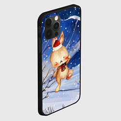Чехол для iPhone 12 Pro Зайчик зима, цвет: 3D-черный — фото 2