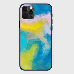 Чехол для iPhone 12 Pro Blue abstraction, цвет: 3D-черный