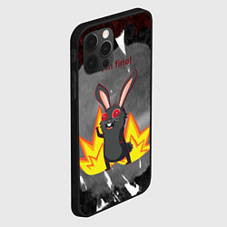 Чехол для iPhone 12 Pro Черный кролик у которого все хорошо, цвет: 3D-черный — фото 2