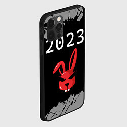 Чехол для iPhone 12 Pro НГ Кролик суровый, цвет: 3D-черный — фото 2