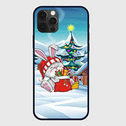 Чехол iPhone 12 Pro Зайка - Новый год 2023