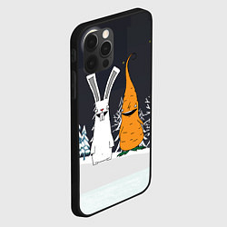 Чехол для iPhone 12 Pro Заяц и морковка, цвет: 3D-черный — фото 2