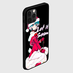 Чехол для iPhone 12 Pro Новогодняя аниме девочка Аянами, цвет: 3D-черный — фото 2