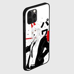 Чехол для iPhone 12 Pro Пауэр на белом фоне, цвет: 3D-черный — фото 2