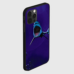 Чехол для iPhone 12 Pro Акула в синем море, цвет: 3D-черный — фото 2