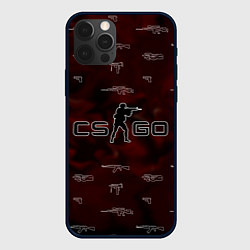 Чехол для iPhone 12 Pro CS GO с оружием, цвет: 3D-черный