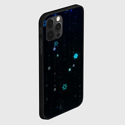 Чехол для iPhone 12 Pro Снежиночки, цвет: 3D-черный — фото 2