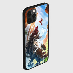 Чехол для iPhone 12 Pro Битва с машиной Horizon call of the mountain, цвет: 3D-черный — фото 2