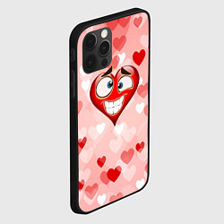 Чехол для iPhone 12 Pro Влюбленное сердечко, цвет: 3D-черный — фото 2