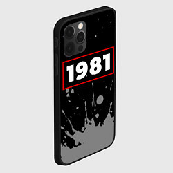 Чехол для iPhone 12 Pro 1981 - в красной рамке на темном, цвет: 3D-черный — фото 2