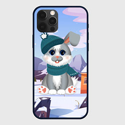 Чехол для iPhone 12 Pro Зайка новый год, цвет: 3D-черный