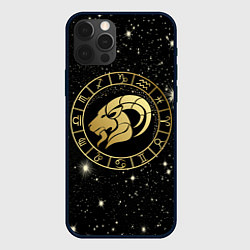 Чехол для iPhone 12 Pro Знак козерога на звездном небе, цвет: 3D-черный