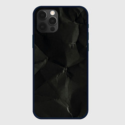 Чехол для iPhone 12 Pro Эффект мятой бумаги, цвет: 3D-черный
