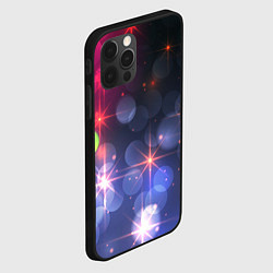 Чехол для iPhone 12 Pro Поп арт неоновые звезды космического неба, цвет: 3D-черный — фото 2