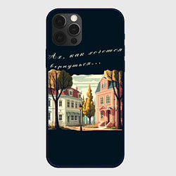 Чехол для iPhone 12 Pro Городок в глубинке, цвет: 3D-черный