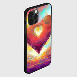 Чехол для iPhone 12 Pro Большое горячее сердце, цвет: 3D-черный — фото 2