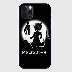 Чехол для iPhone 12 Pro Dragon Ball Гоку при луне, цвет: 3D-черный