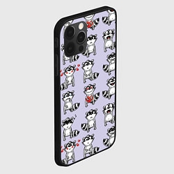 Чехол для iPhone 12 Pro Забавные еноты, цвет: 3D-черный — фото 2