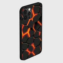 Чехол для iPhone 12 Pro Разлив лавы, цвет: 3D-черный — фото 2