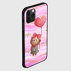 Чехол для iPhone 12 Pro Мишка с шариком Love, цвет: 3D-черный — фото 2