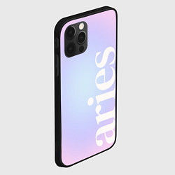 Чехол для iPhone 12 Pro Aries pink aura, цвет: 3D-черный — фото 2