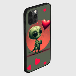 Чехол для iPhone 12 Pro Влюбленный инопланетянин, цвет: 3D-черный — фото 2