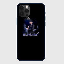 Чехол для iPhone 12 Pro Wednesday с зонтом, цвет: 3D-черный