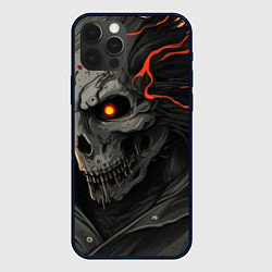 Чехол для iPhone 12 Pro Череп самурая, цвет: 3D-черный