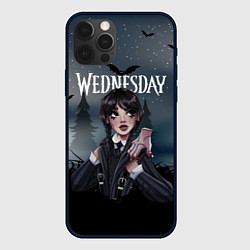 Чехол для iPhone 12 Pro Уэнсдэй в тумане, цвет: 3D-черный