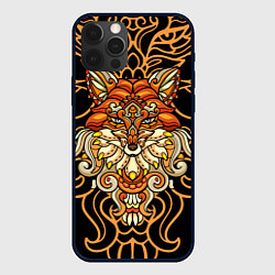 Чехол для iPhone 12 Pro Золотая лиса, цвет: 3D-черный