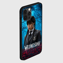 Чехол для iPhone 12 Pro Wednesday таинственный лес, цвет: 3D-черный — фото 2