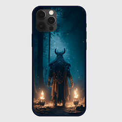 Чехол для iPhone 12 Pro Викинг в тёмном лесу, цвет: 3D-черный