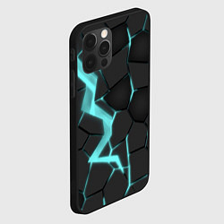 Чехол для iPhone 12 Pro Голубой неон, цвет: 3D-черный — фото 2