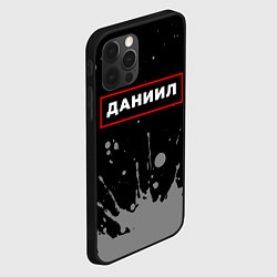 Чехол для iPhone 12 Pro Даниил - в красной рамке на темном, цвет: 3D-черный — фото 2