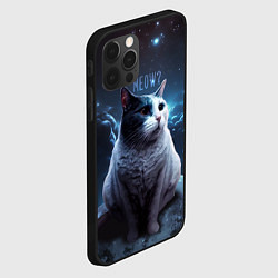 Чехол для iPhone 12 Pro Мемный кот в космосе, цвет: 3D-черный — фото 2