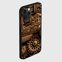 Чехол для iPhone 12 Pro Механизм в стиле стимпанка, цвет: 3D-черный — фото 2