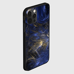 Чехол для iPhone 12 Pro Синяя абстракция, цвет: 3D-черный — фото 2