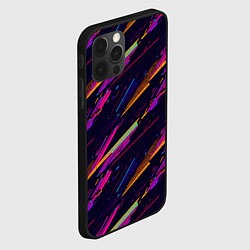 Чехол для iPhone 12 Pro Глитч полосы, цвет: 3D-черный — фото 2