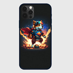 Чехол для iPhone 12 Pro Супер корги, цвет: 3D-черный