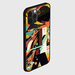 Чехол для iPhone 12 Pro Авангардная геометрическая композиция, цвет: 3D-черный — фото 2