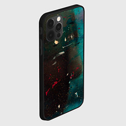 Чехол для iPhone 12 Pro Абстрактные тьма, светло-синий туман и мазки красо, цвет: 3D-черный — фото 2
